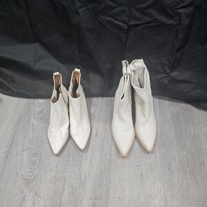 Elegant White Ankle Boots